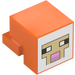 LEGO Orange Animal Head with Sheep Face with White Background and Tan Outline (103728 / 106290)