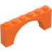 LEGO Orange Arch 1 x 6 x 2 Medium Thickness Top (15254)