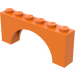 LEGO Oranje Boog 1 x 6 x 2 Dikke bovenkant en versterkte onderkant (3307)