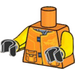 LEGO Orange Arin with Shoulder Armor Minifig Torso (973)