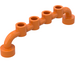 LEGO Orange Barre 1 x 6 avec goujons fermés (1764 / 6140)