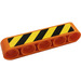 LEGO Orange Beam 5 with Danger Stripes (Left) Sticker (32316)