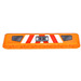 LEGO Orange Beam 7 with Front Lights with red &amp; white Danger Stripes  Sticker (32524)