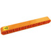 LEGO Oranje Balk 9 met Danger Sign Sticker (40490)