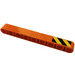LEGO Orange Faisceau 9 avec Danger Rayures Autocollant (40490)