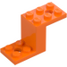 LEGO Orange Fäste 2 x 5 x 2.3 och inre knopphållare (28964 / 76766)