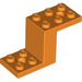 LEGO Orange Bracket 2 x 5 x 2.3 and Inside Stud Holder (28964 / 76766)