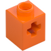 LEGO oranžová Kostka 1 x 1 s Otvor pro nápravu (73230)