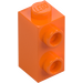 LEGO orange Klods 1 x 1 x 1.6 med To Side Knops (32952)