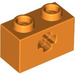 LEGO Orange Brique 1 x 2 avec Essieu Trou (ouverture &#039;+&#039; et tube inférieur) (31493 / 32064)