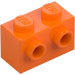 LEGO Orange Kloss 1 x 2 med Knoppar på Ett Sida (11211)