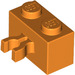 LEGO Oranje Steen 1 x 2 met Verticaal Klem (Opening in clip) (30237)