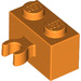 LEGO Orange Brick 1 x 2 with Vertical Clip (Open &#039;O&#039; clip) (42925 / 95820)