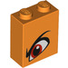 LEGO Orange Brick 1 x 2 x 2 with Orange Eye Left with Inside Stud Holder (3245)