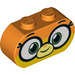 LEGO Orange Brick 1 x 3 with Rounded Ends with Dr. Fox face (35477 / 38265)