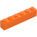 LEGO orange Klods 1 x 6 (3009 / 30611)