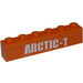 LEGO Orange Kloss 1 x 6 med &#039;ARCTIC-1&#039; Klistermärke (3009)