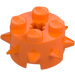 LEGO Orange Kloss 2 x 2 Runda med Spikar (27266)