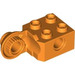 LEGO Oranje Steen 2 x 2 met Gat, Halve Rotation Joint Bal Verticaal (48171 / 48454)