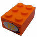 LEGO Orange Brique 2 x 3 avec Number 12 Autocollant (3002)
