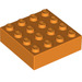 LEGO Orange Brique 4 x 4 avec Aimant (49555)