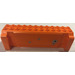 LEGO Oranje Steen Hollow 4 x 12 x 3 met 8 Pegholes met 4 Bullet Gaten Sticker (52041)