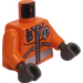 LEGO Oranje Coast Bewaker Jacket en logo met Donker Steengrijze Handen (973)