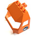 LEGO Orange Cockpit 6 x 4 x 3 avec Arctique logo (Both Côtés) Autocollant (45406)