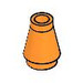 LEGO Orange Cone 1 x 1 without Top Groove (4589)