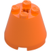 LEGO Orange Kegel 3 x 3 x 2 mit Achsloch (6233 / 45176)