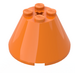 LEGO Orange Cône 4 x 4 x 2 avec trou d&#039;axe (3943)