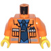 LEGO Orange Konstruktion Foreman Torso (973)