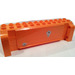 LEGO Oranje Kraan Sectie 4 x 12 x 3 met 8 Pin Gaten met 2 Bullet Gaten Sticker (52041)