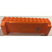 LEGO orange Kran Afsnit 4 x 12 x 3 med 8 Pin Huller med 4 Bullet Huller Klistermærke (52041)