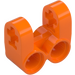 LEGO Orange Cross Block 2 x 2 Split (Axle / Twin Pin) (41678)