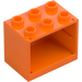 LEGO Orange Cupboard 2 x 3 x 2 with Recessed Studs (92410)