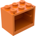 LEGO Orange Schrank 2 x 3 x 2 mit festen Noppen (4532)