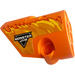 LEGO Orange Incurvé Panneau 1 La gauche avec Flames, logo &#039;MONSTER JAM&#039; Autocollant (87080)