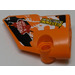 LEGO Orange Curved Panel 1 Left with &#039;RACING LUBE&#039;, &#039;GRF-X DSIGN&#039; Sticker (87080)