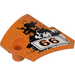 LEGO Orange Incurvé Panneau 2 Droite avec &quot;66&quot; Autocollant (87086)