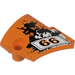 LEGO Orange Curved Panel 2 Right with &quot;66&quot; Sticker (87086)