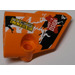 LEGO Orange Curved Panel 2 Right with &#039;GRF-X DSIGN&#039;, &#039;RACING LUBE&#039; Sticker (87086)