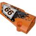 LEGO Orange Incurvé Panneau 3 La gauche avec &quot;66&quot; Autocollant (64683)