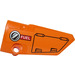 LEGO Orange Curved Panel 4 Right with Hatch and Fuel Filler Cap Sticker (64391)