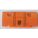 LEGO Orange Curved Panel 7 x 3 with Porsche logo Sticker (24119)