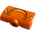LEGO Oranje Curvel Paneel 2 x 3 met Ring Sticker (71682)