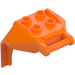 LEGO oranžová Design Kostka 4 x 3 x 3 s 3.2 Shaft (27167)