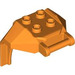 LEGO Oranje Design Steen 4 x 3 x 3 met 3.2 Shaft (27167)