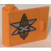 LEGO Orange Tür 1 x 3 x 2 Links mit Island Xtreme Stunts Logo Aufkleber mit festem Scharnier (3189)