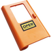 LEGO Oranje Deur 1 x 4 x 5 Trein Links met &#039;OPEN&#039; Sticker (4181)